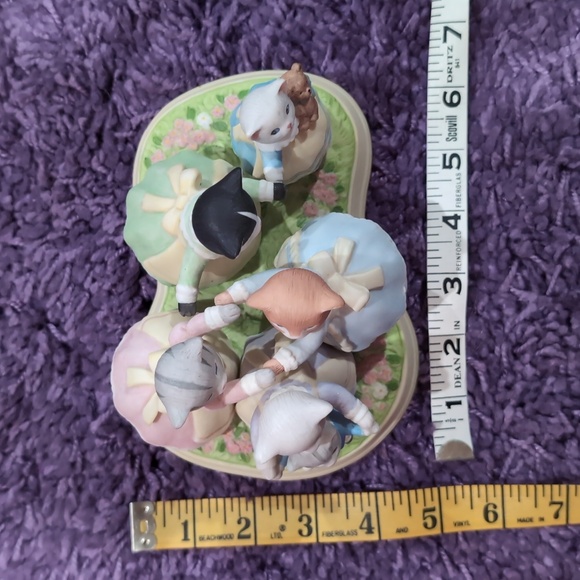 Vintage Schmid Porcelain Bisque Kitty Cucumber Playing London Bridge #822 - Picture 8 of 9